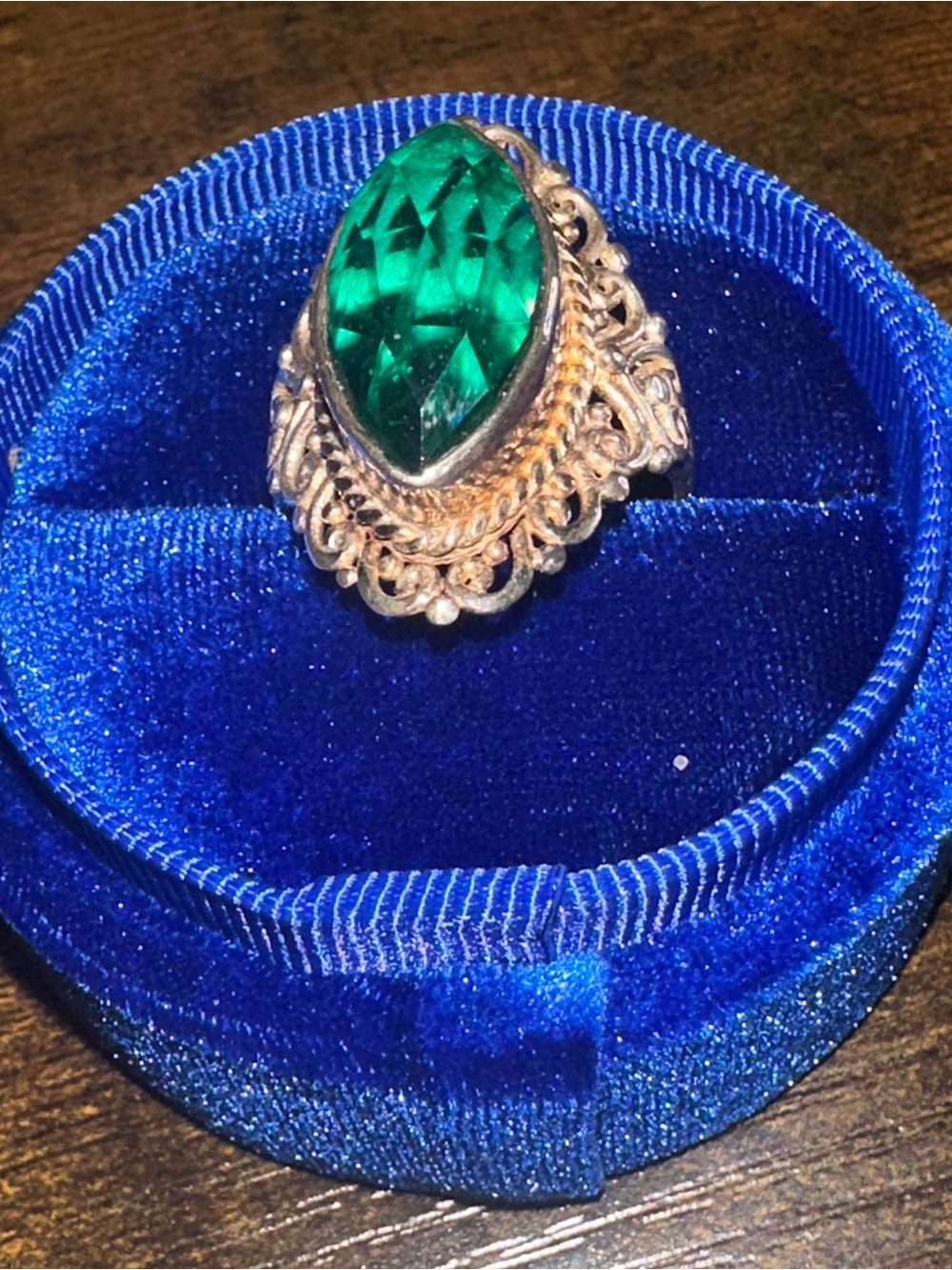 Emeraldine Quartz Sterling Silver sz 9